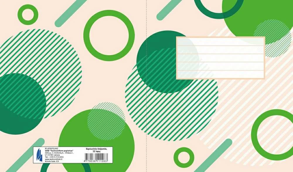 Technoinform Sąsiuvinis, A5, linija, 32 lapai, 70 gsm