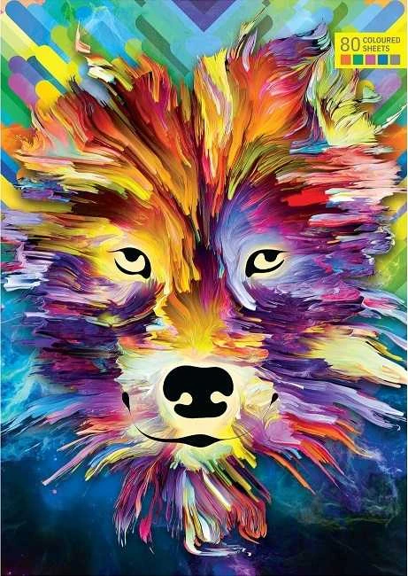 Sąsiuvinis COLOUR, A5, langeliais, 80 lapų, 70gsm, spalvotomis kraštinėmis