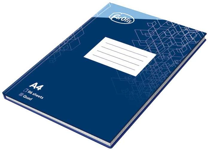 Sąsiuvinis kietu viršeliu FOROFIS, A4, langeliais, 96 lapai, 60gsm