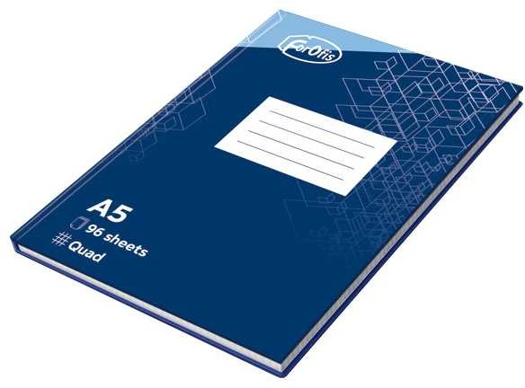 Sąsiuvinis kietu viršeliu FOROFIS, A5, langeliais, 96 lapai, 60gsm