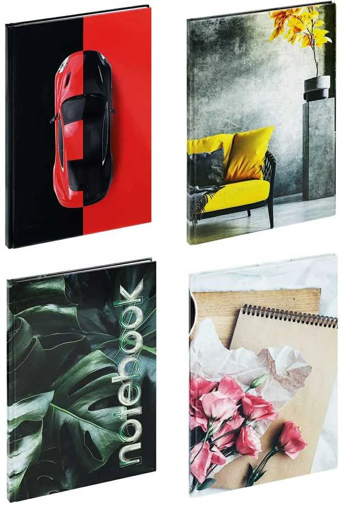 Sąsiuvinis kietu viršeliu NOTEBOOK, Grand, A5, linija, 96 lapai