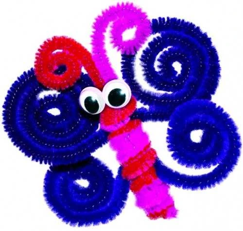 Šenilo vielos strypeliai CRAFT ARTS, Fandy, 6mm x 30cm, 15 vnt., mėlynos sp.