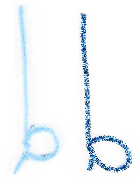 Šenilo vielos strypeliai GR-CH019, Fiorello, 30cm, 20 vnt., mėlynos sp.