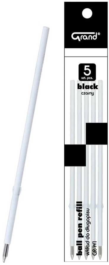 Šerdelė tušinukams GR-W1, Grand, 0.7mm, 107mm, juodos sp.