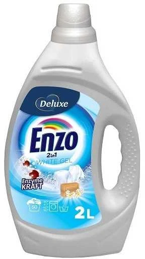 None Skalbimo gelis DELUXE Enzo Baltas 2 in 1, 50 skalb., 2 L
