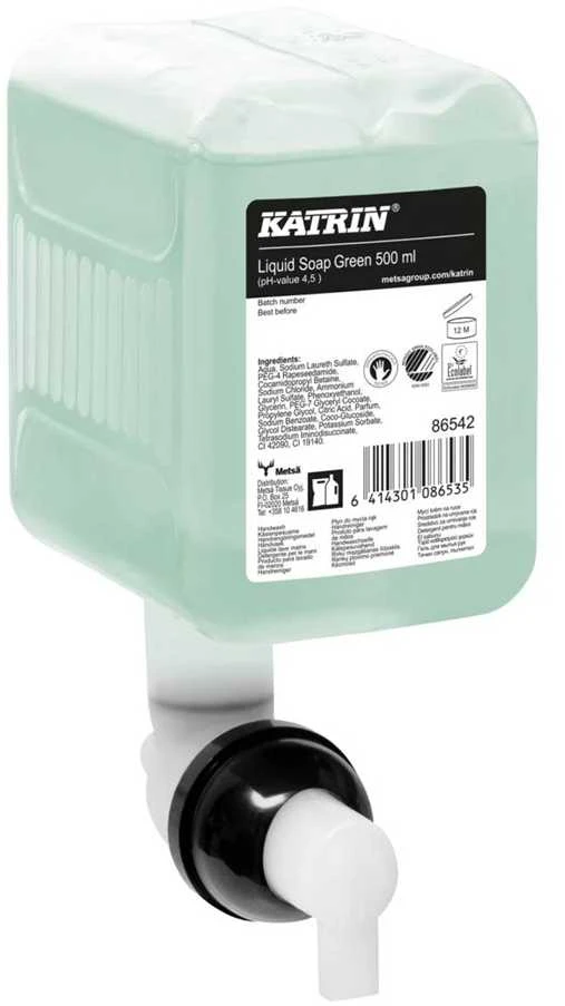 Skystas kreminis rankų muilas KATRIN Žalias, 500 ml