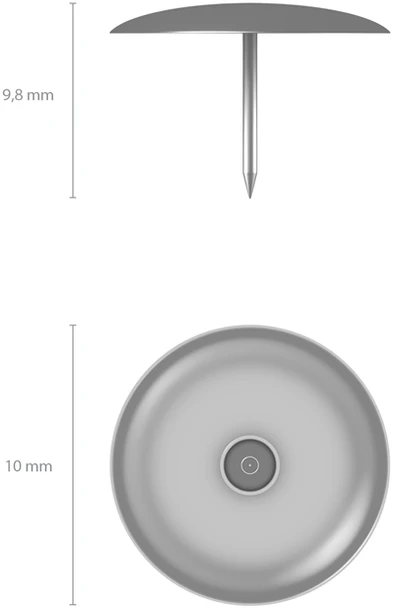 Smeigtukai, ErichKrause, 7mm, 50 vnt., metaliniai