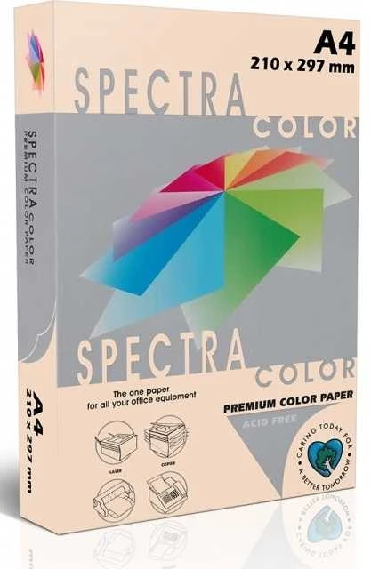 Spalvotas popierius SPECTRA COLOR, A4, 80gsm, 500 lapų, IT150 PEACH (persikinė sp.)