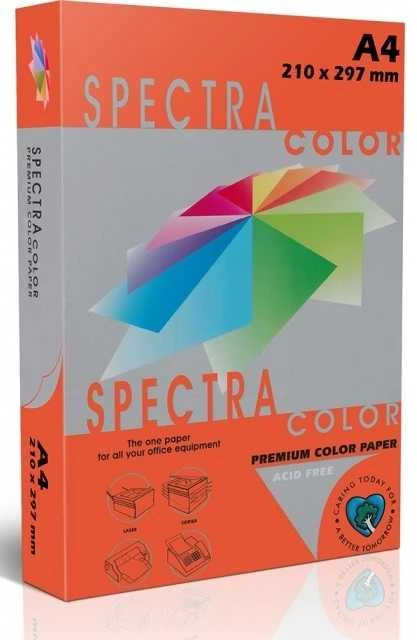 Nežinomas Spalvotas popierius SPECTRA COLOR, A4, 80gsm, 500 lapų, IT250 Raudonas (intens. raudona sp.)