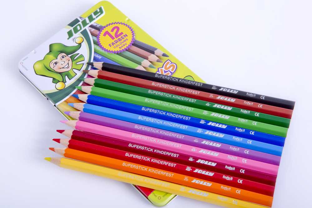 Spalvoti šešiabriauniai pieštukai CLASSIC, Jolly, 12 sp.