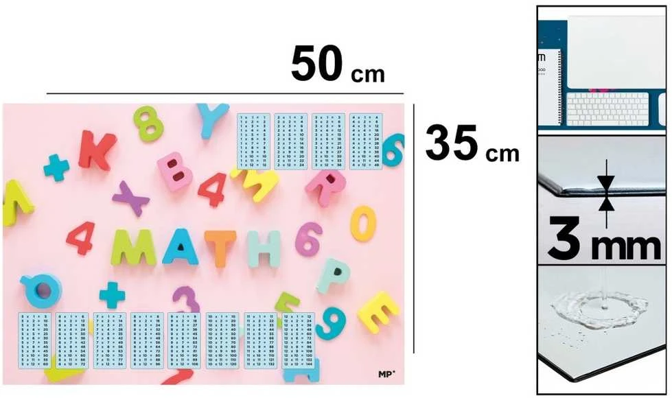Kilimėlis Stalo patiesalas MATH, MP, 500x350mm