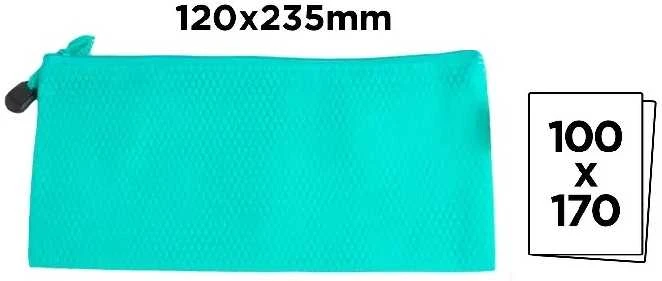 Tekstilinis vokas su užtrauktuku MP, C65 (235x130mm), nepermatomas, įvairių sp.