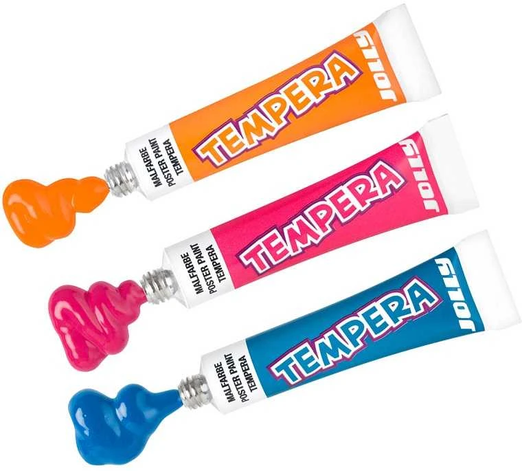 Tempera SUPER, Jolly, 14 spalvų po 7,5ml, plastikinėje dėžutėje