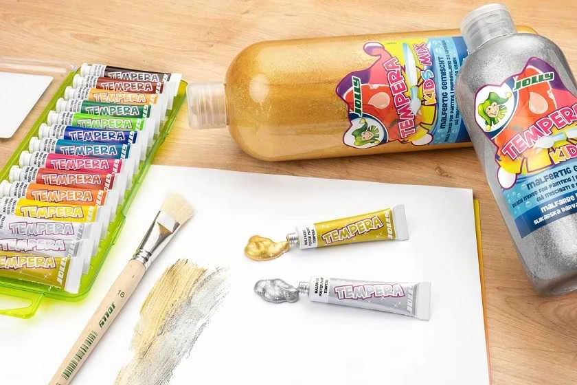 Tempera SUPER, Jolly, 14 spalvų po 7,5ml, plastikinėje dėžutėje