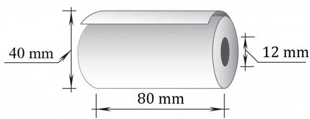 Terminė kasos juosta, 80x20m/12mm (maks.diam.40mm)