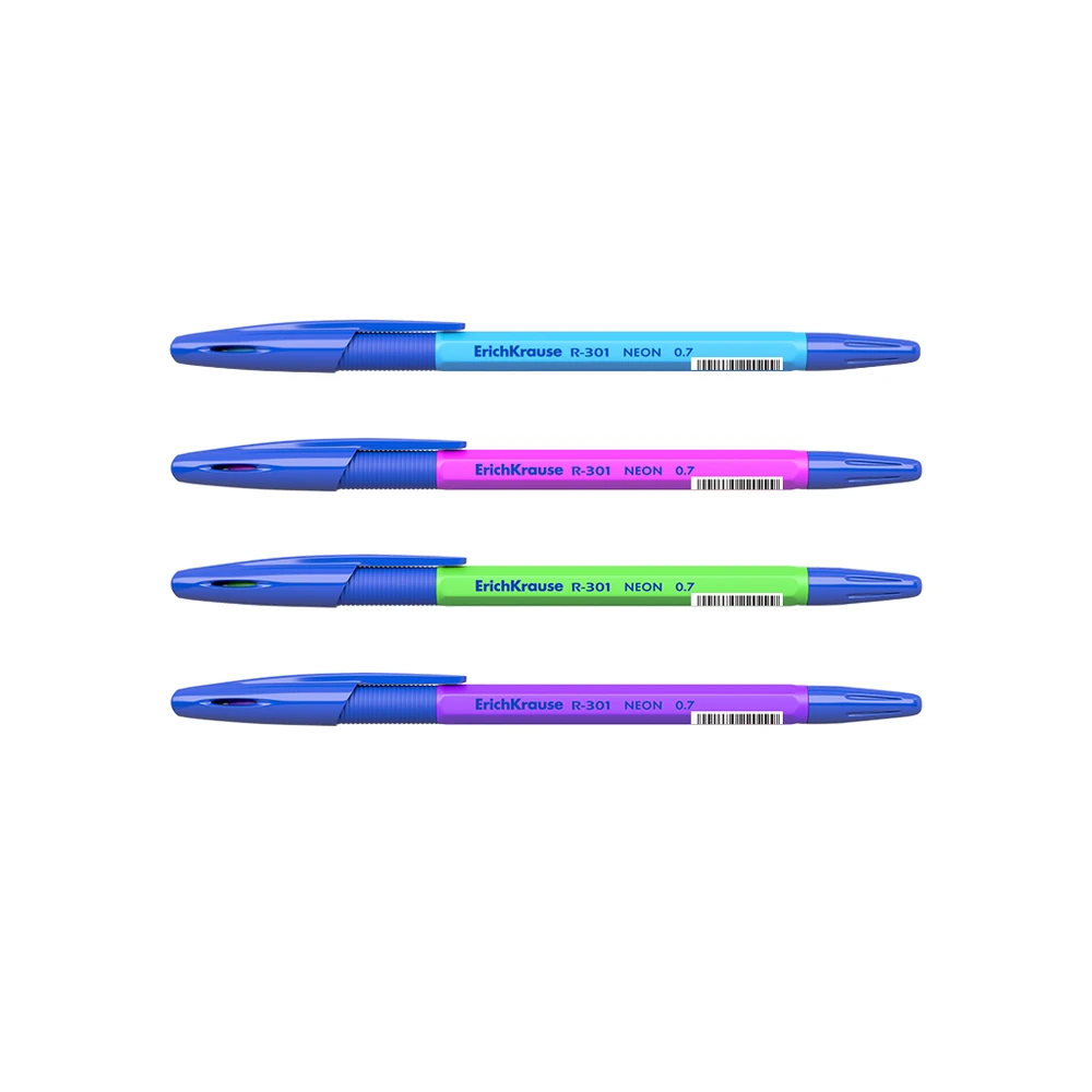 Tušinukas R-301 NEON STICK&GRIP, ErichKrause, 0.7mm, mėlynos sp.