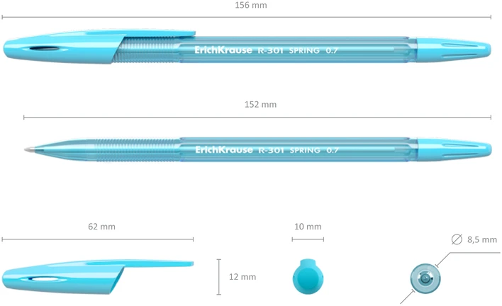 Tušinukas R-301 SPRING, ErichKrause, 0.7mm, mėlynos sp.