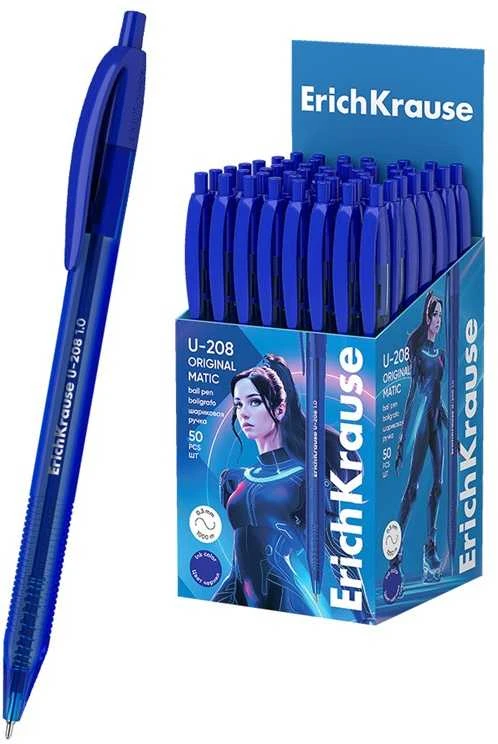 Ultra glide automatinis tušinukas U-208 ORIGINAL MATIC, ErichKrause, 1.0mm, mėlynos sp.