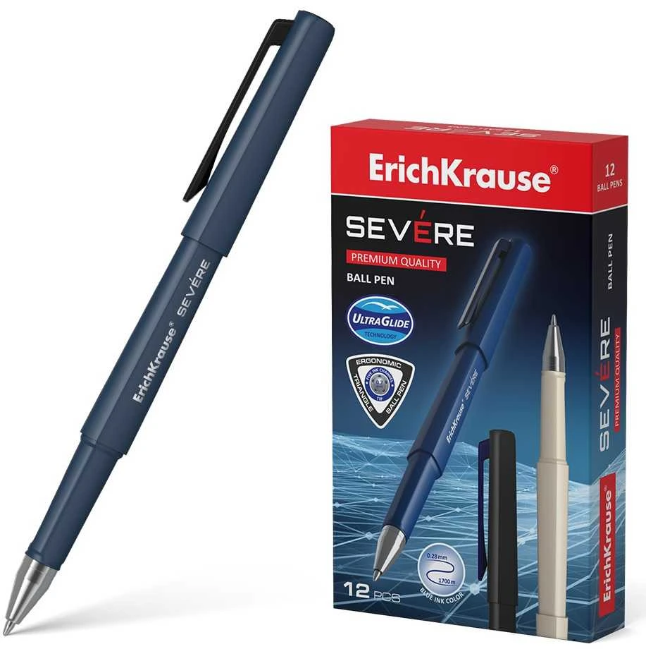 Ultra glide tušinukas SEVERE, ErichKrause, 0.7mm, mėlynos sp.