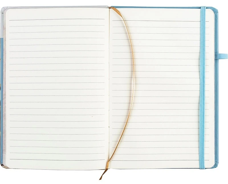 Užrašų knyga TIME Notes, Centrum, A5, 80 lapų, 77gsm, linija, kietu viršeliu, su skirtuku ir gumele