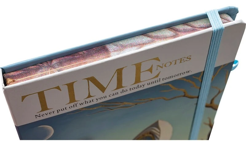 Užrašų knyga TIME Notes, Centrum, A5, 80 lapų, 77gsm, linija, kietu viršeliu, su skirtuku ir gumele