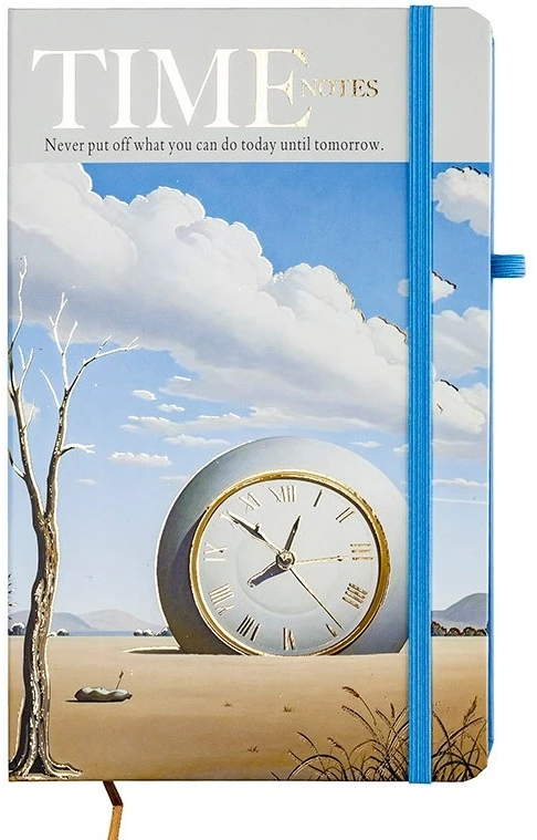 Užrašų knyga TIME Notes, Centrum, A5, 80 lapų, 77gsm, linija, kietu viršeliu, su skirtuku ir gumele