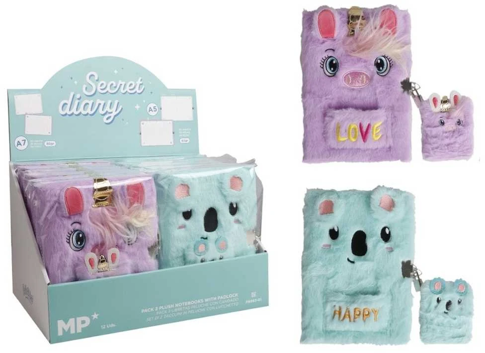 Užrašų knygelė - dienoraštis LOVE & HAPPY, MP, A5, 80 lapų, 80gsm, su spynele