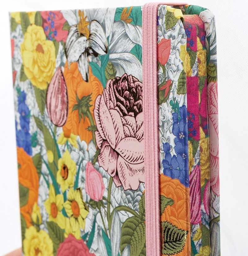 Užrašų knygelė A6, kietu viršeliu, linija, Flowers, 80 lapų