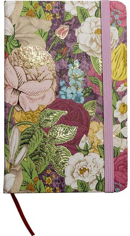 Užrašų knygelė A6, kietu viršeliu, linija, Flowers, 80 lapų