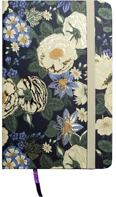 Užrašų knygelė A6, kietu viršeliu, linija, Flowers, 80 lapų