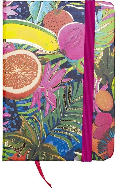 Užrašų knygelė FRUITS, Centrum, A7, 80 lapų, 77gsm, linija, kietu viršeliu, su skirtuku ir gumele