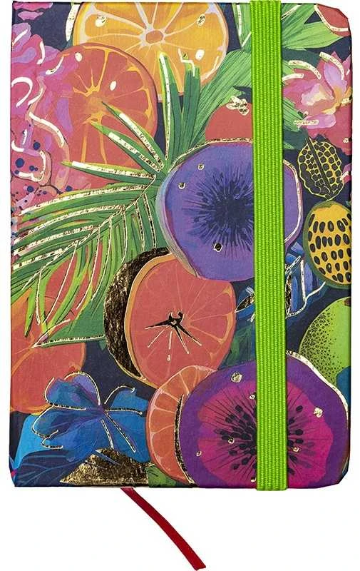 Užrašų knygelė FRUITS, Centrum, A7, 80 lapų, 77gsm, linija, kietu viršeliu, su skirtuku ir gumele