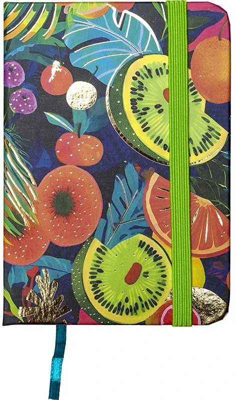 Užrašų knygelė FRUITS, Centrum, A7, 80 lapų, 77gsm, linija, kietu viršeliu, su skirtuku ir gumele
