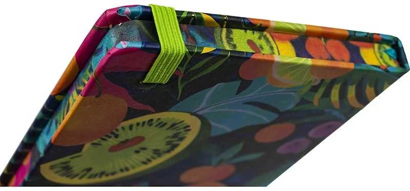 Užrašų knygelė FRUITS, Centrum, A7, 80 lapų, 77gsm, linija, kietu viršeliu, su skirtuku ir gumele