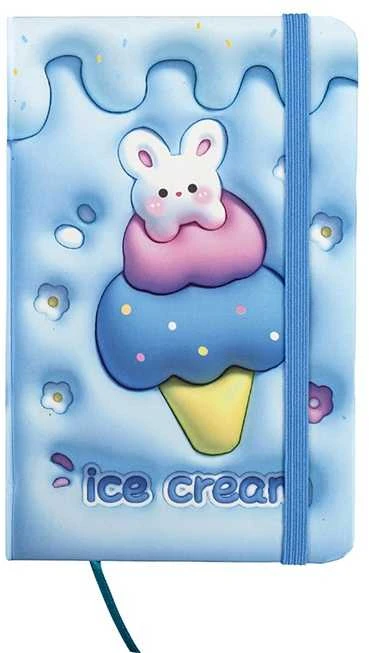 Užrašų knygelė HUNGRY RABBIT, Centrum, A6, 80 lapų, 77gsm, linija, kietu viršeliu, su skirtuku ir gumele