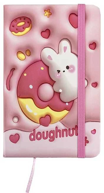 Užrašų knygelė HUNGRY RABBIT, Centrum, A6, 80 lapų, 77gsm, linija, kietu viršeliu, su skirtuku ir gumele