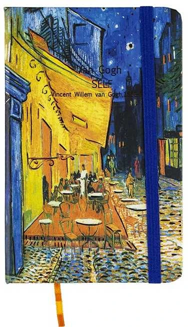 Užrašų knygelė VINCENT VAN GOGH, Centrum, A6, 80 lapų, 77gsm, linija, kietu viršeliu, su skirtuku ir gumele