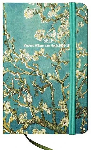 Užrašų knygelė VINCENT VAN GOGH, Centrum, A6, 80 lapų, 77gsm, linija, kietu viršeliu, su skirtuku ir gumele