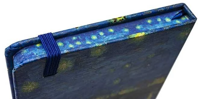 Užrašų knygelė VINCENT VAN GOGH, Centrum, A6, 80 lapų, 77gsm, linija, kietu viršeliu, su skirtuku ir gumele