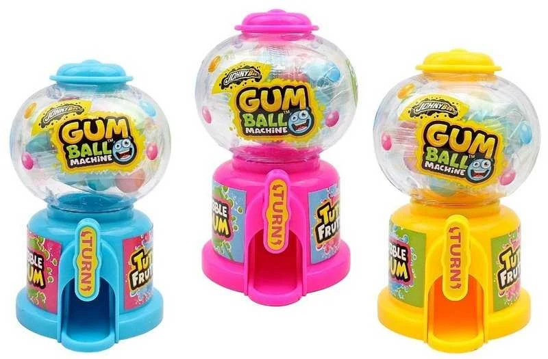 Vaisių skonio kramtomoji guma JOHNY BEE Gum Ball Machine, 30 g