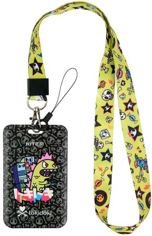 Vardinės kortelės dėklas TOKIDOKI, Kite, 70x110mm, su kaklajuoste, juodos sp. plastikas