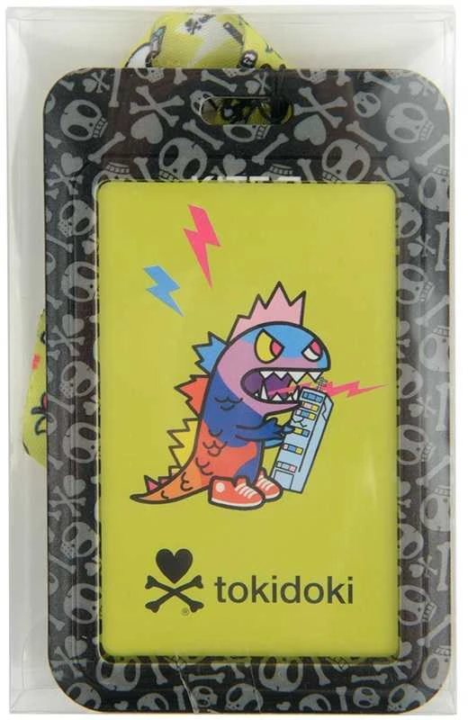 Vardinės kortelės dėklas TOKIDOKI, Kite, 70x110mm, su kaklajuoste, juodos sp. plastikas