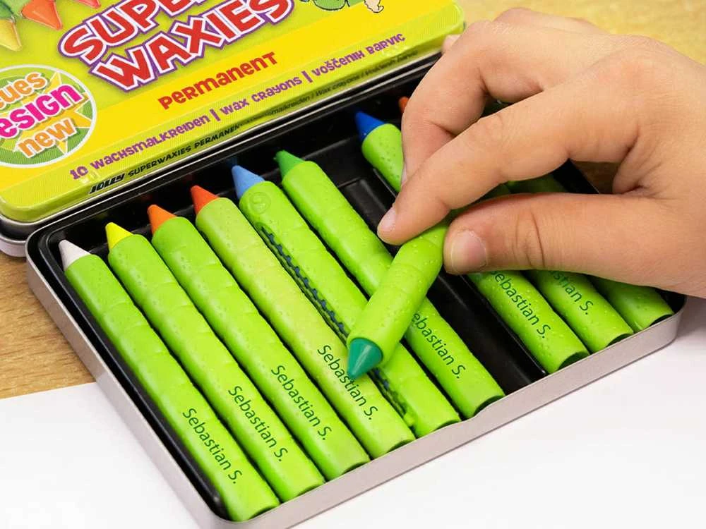Vaškinės kreidelės SUPERWAXIES PERMANENT, Jolly, 10 sp.