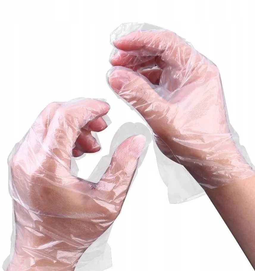 Polietileno pirštinės PLASTICPACK, HDPE, L dydis, 100 vnt.