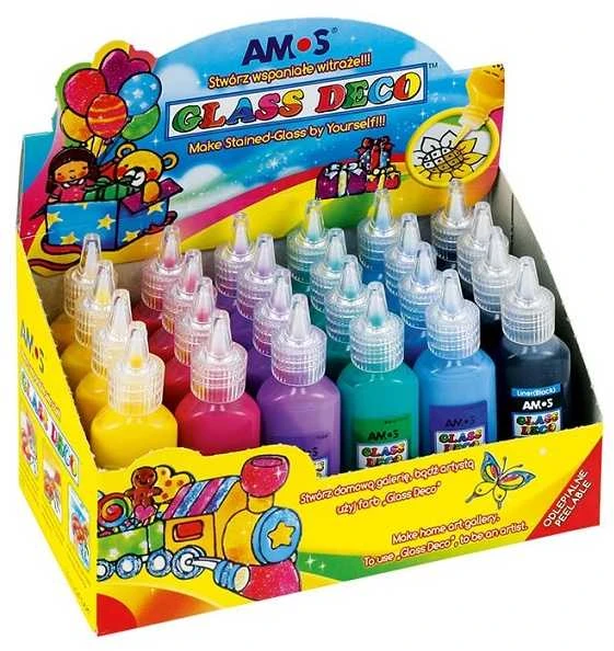 Vitražiniai dažai GD22D24, Amos, 22ml, įvairių sp.
