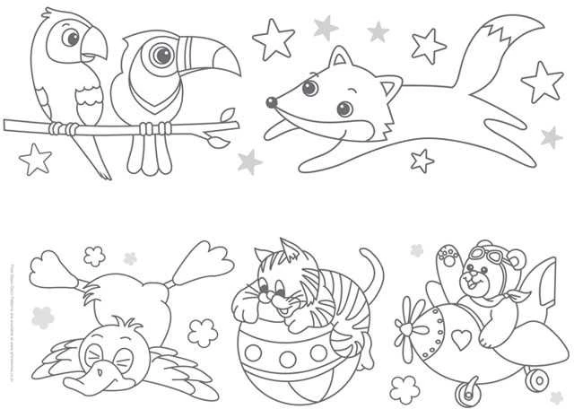 Vitražinių dažų rinkinys GD22P10, Amos, 9 spalvos po 22ml + 40ml juodos spalvos kontūras