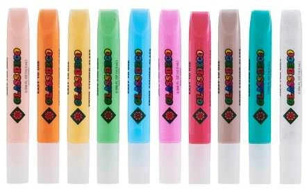 Vitražinių dažų rinkinys SD10P10 ZODIAC, Amos, 10 spalvų po 10,5ml + 12 pakabukų