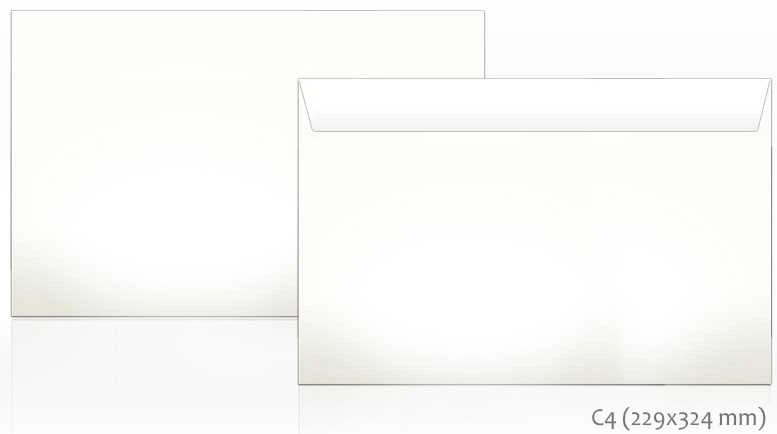 Kuvert Vokai C4 balti 90g, su nuplėšiama juostele 229x324 mm x 50vnt