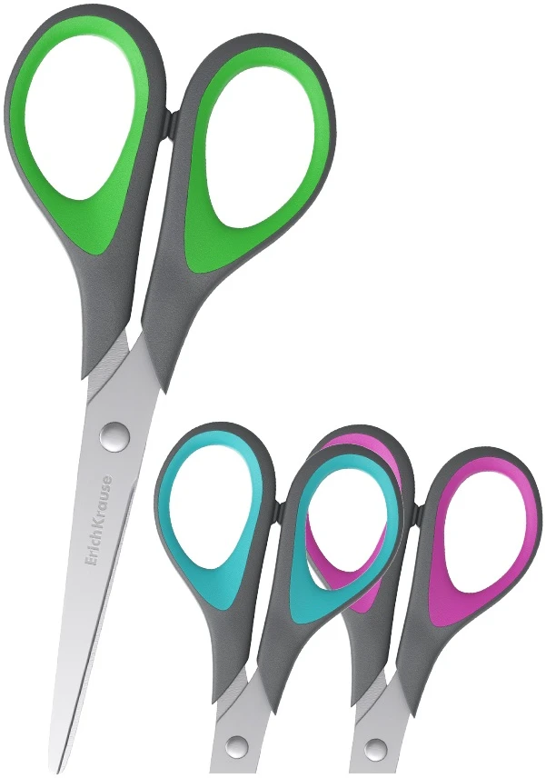 Žirklės EASYCUT+, ErichKrause, 17cm, kairiarankiams