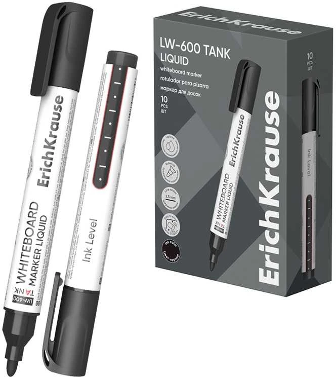 Žymeklis baltai lentai LIQUID TANK LW-600, ErichKrause, 2.5 mm, juodos sp.